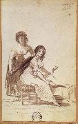 Francisco Goya, Maid combing a  Young Woman-s Hair